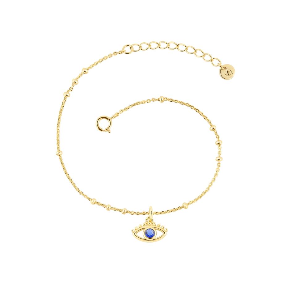 Glanzstücke München Glanzstücke München Armband blauw / goudgeel / wit -