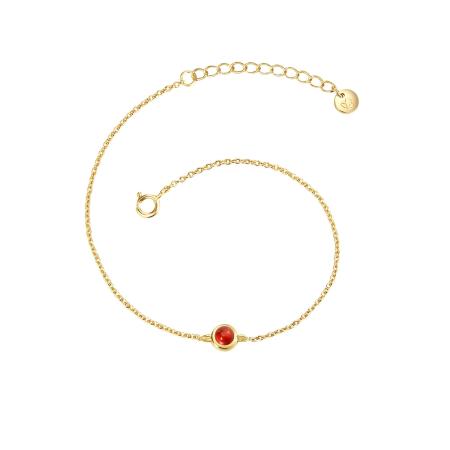 Glanzstücke München Glanzstücke München Armband goud / wijnrood