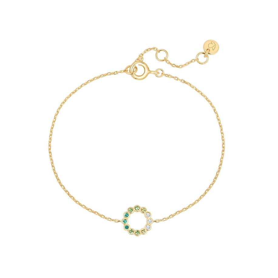 Glanzstücke München Glanzstücke München Armband goudgeel / groen / transparant -