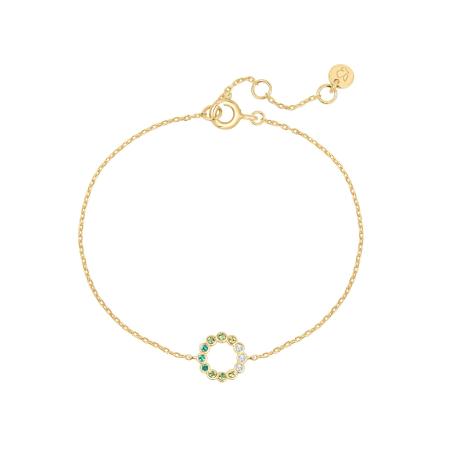 Glanzstücke München Glanzstücke München Armband goudgeel / groen / transparant