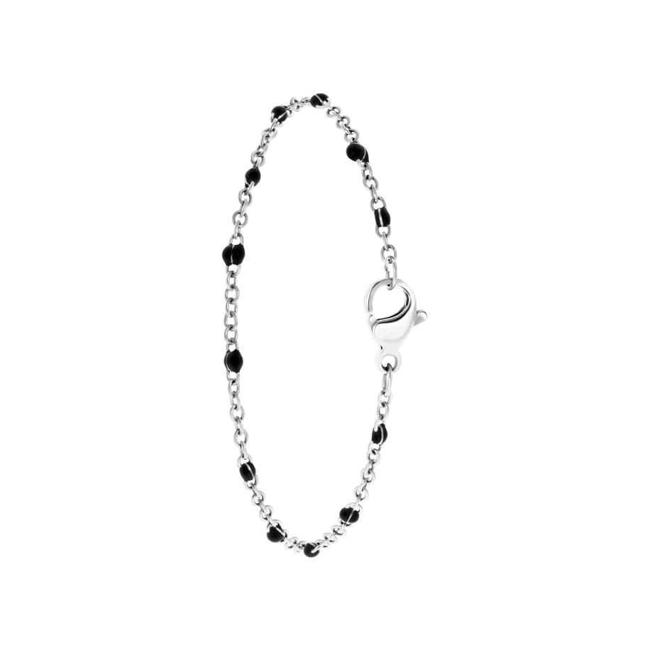 Lucardi Lucardi Armband zwart / zilver -