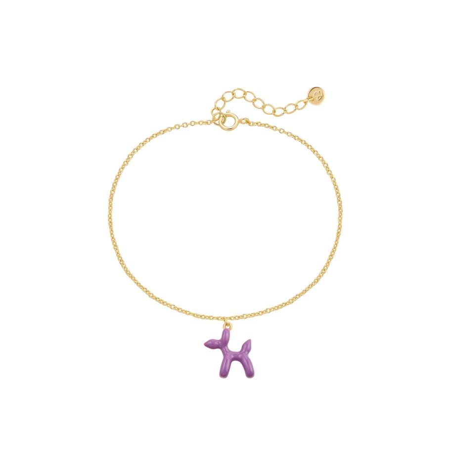 Glanzstücke München Glanzstücke München Armband goudgeel / lila -