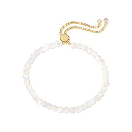 Glanzstücke München Glanzstücke München Armband goudgeel / parelwit