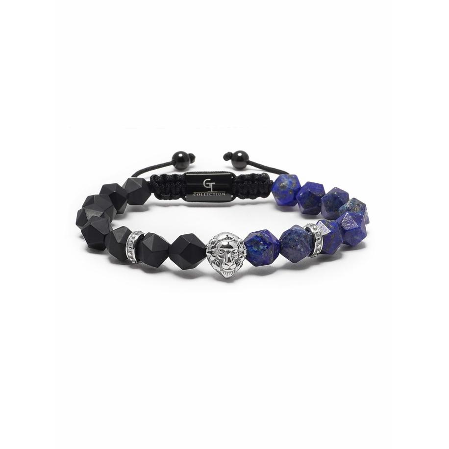 GT Collection Armband Wildcat King enziaan / donkerblauw / zwart / zilver Zwart