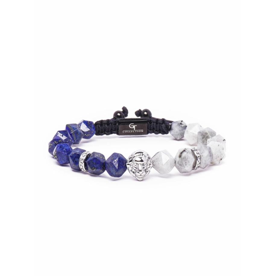 GT Collection Armband Wildcat King enziaan / donkerblauw / zilver / eierschaal Multicolor