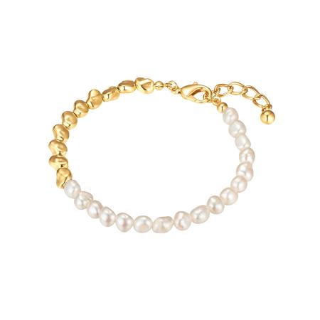 Yokoamii Yokoamii Armband goudgeel / wit