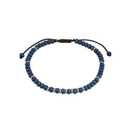 True Rebels True Rebels Armband blauw / zilver
