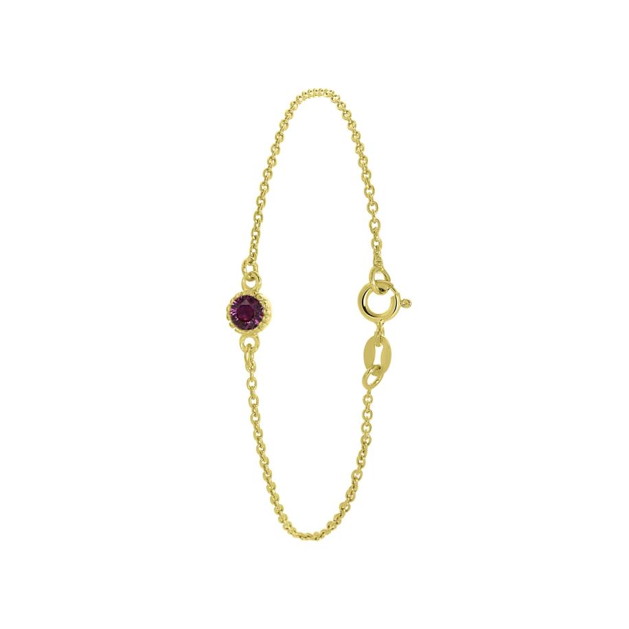 Lucardi Lucardi Armband goud / bloedrood -