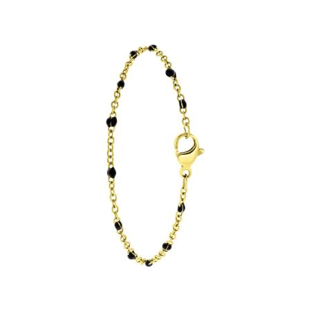 Lucardi Lucardi Armband Selene goud / zwart