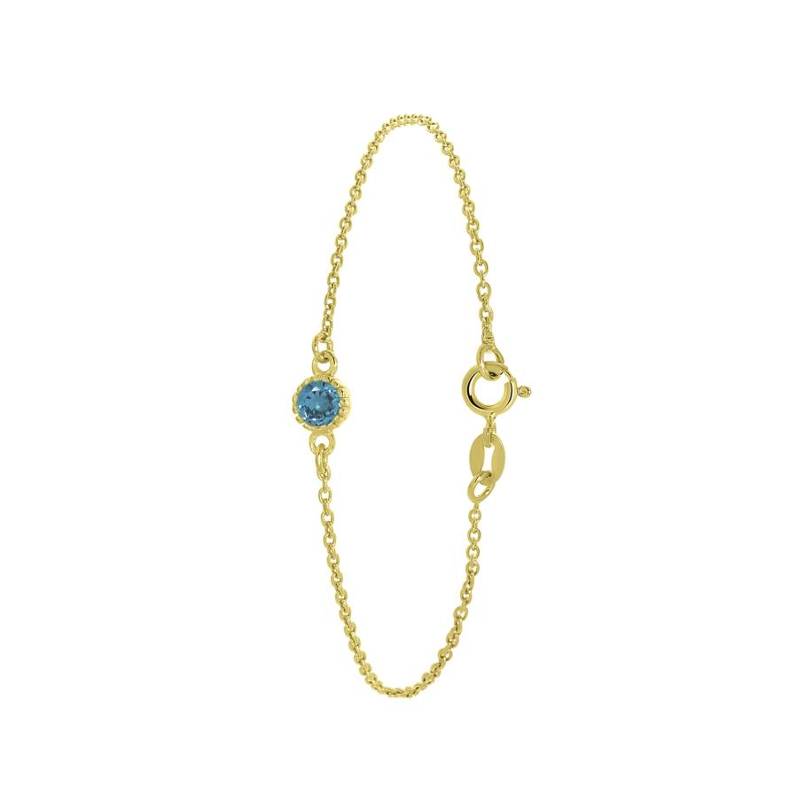 Lucardi Lucardi Armband cyaan blauw / goud -