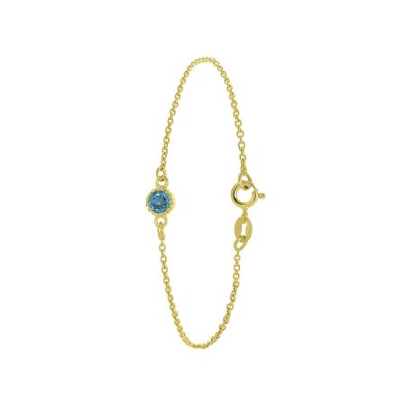 Lucardi Lucardi Armband cyaan blauw / goud