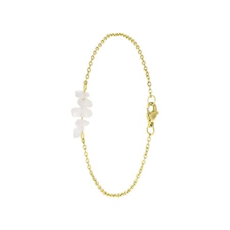 Lucardi Lucardi Armband goud / wit