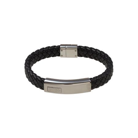 Hugo Boss HUGO Armband Lander zwart / zilver