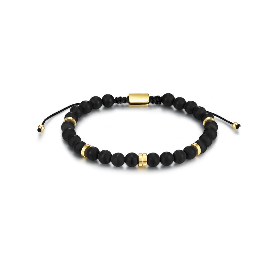 Männerglanz Männerglanz Armband goud / zwart -