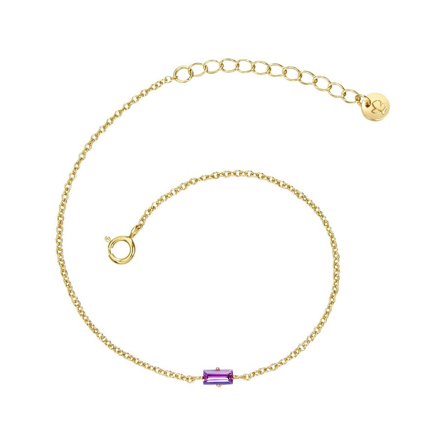 Glanzstücke München Glanzstücke München Armband goud / donkerlila -