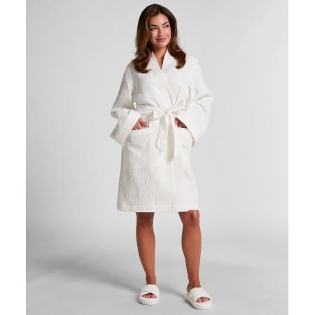 Hunkemöller Badjas met wafeltextuur Wit