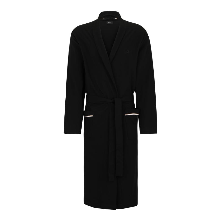 Hugo Boss BOSS Badjas lang Robe zwart -