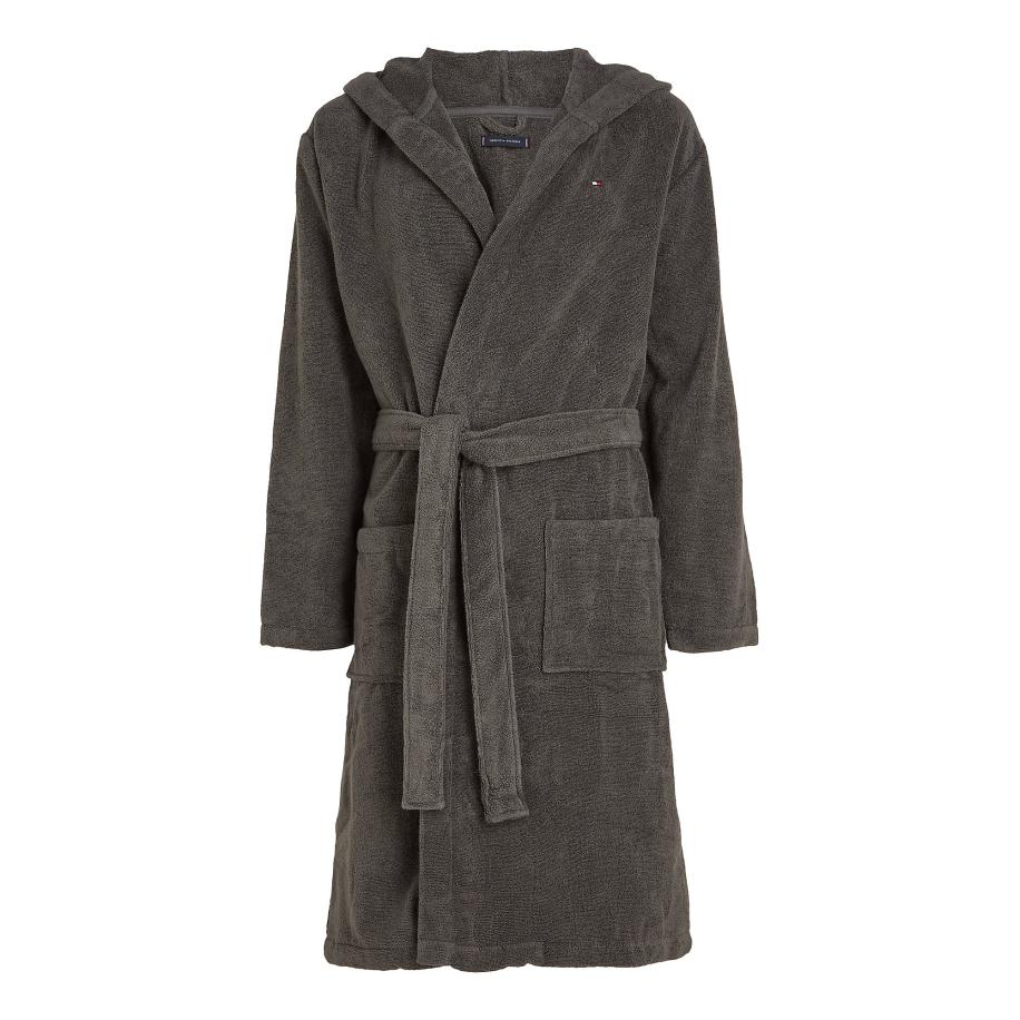 Tommy Hilfiger Underwear Tommy Hilfiger Underwear Badjas kort antraciet -