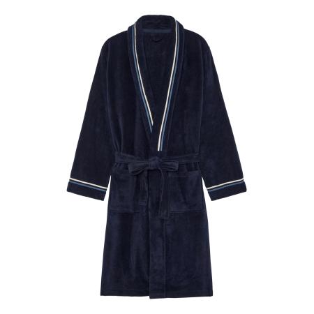 HOM HOM Badjas lang Transat navy / wit