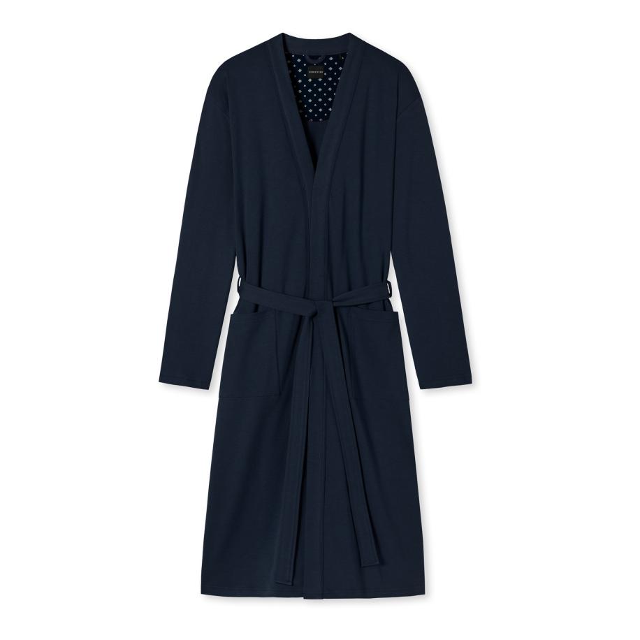 Schiesser SCHIESSER Badjas lang donkerblauw -