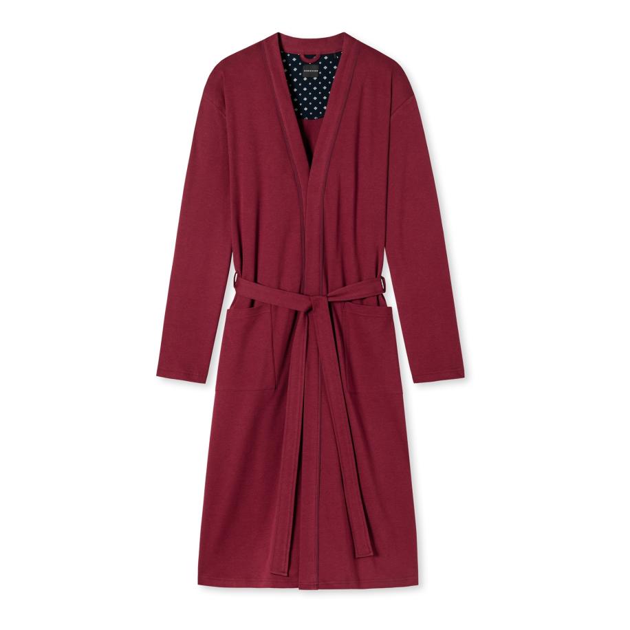 Schiesser SCHIESSER Badjas lang bordeaux -