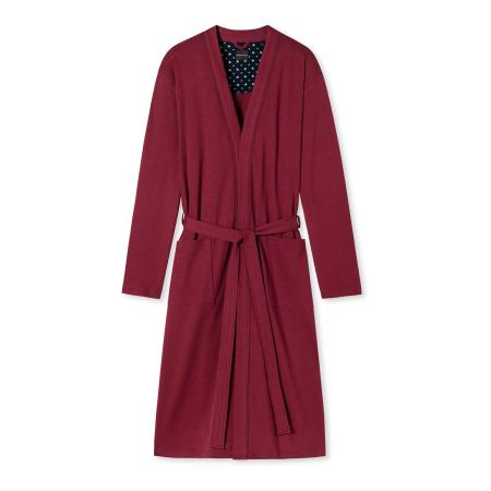 Schiesser SCHIESSER Badjas lang bordeaux