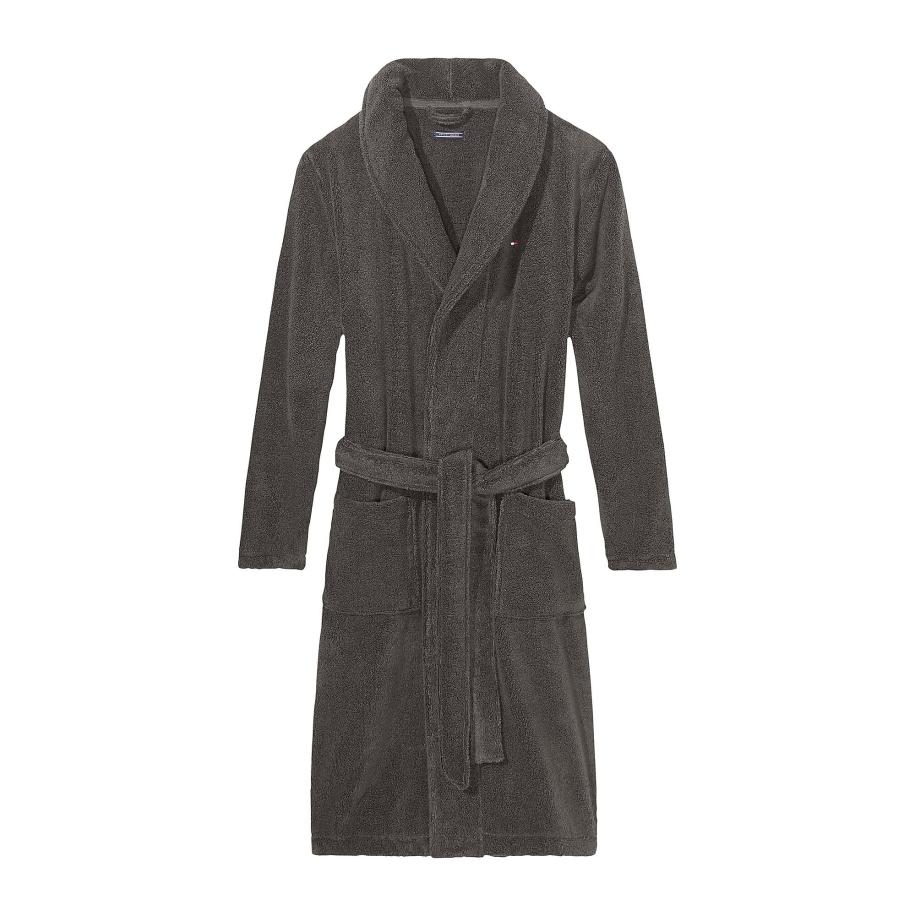 Tommy Hilfiger Underwear Tommy Hilfiger Underwear Badjas lang navy / donkergrijs / knalrood / wit -