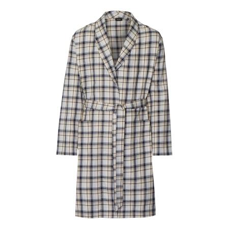 Hanro Hanro Badjas lang Cozy Comfort beige / donkergrijs