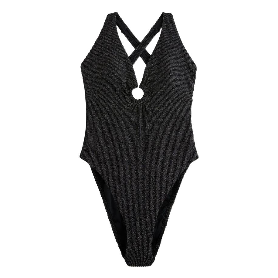 Next Next Badpak zwart gemêleerd -