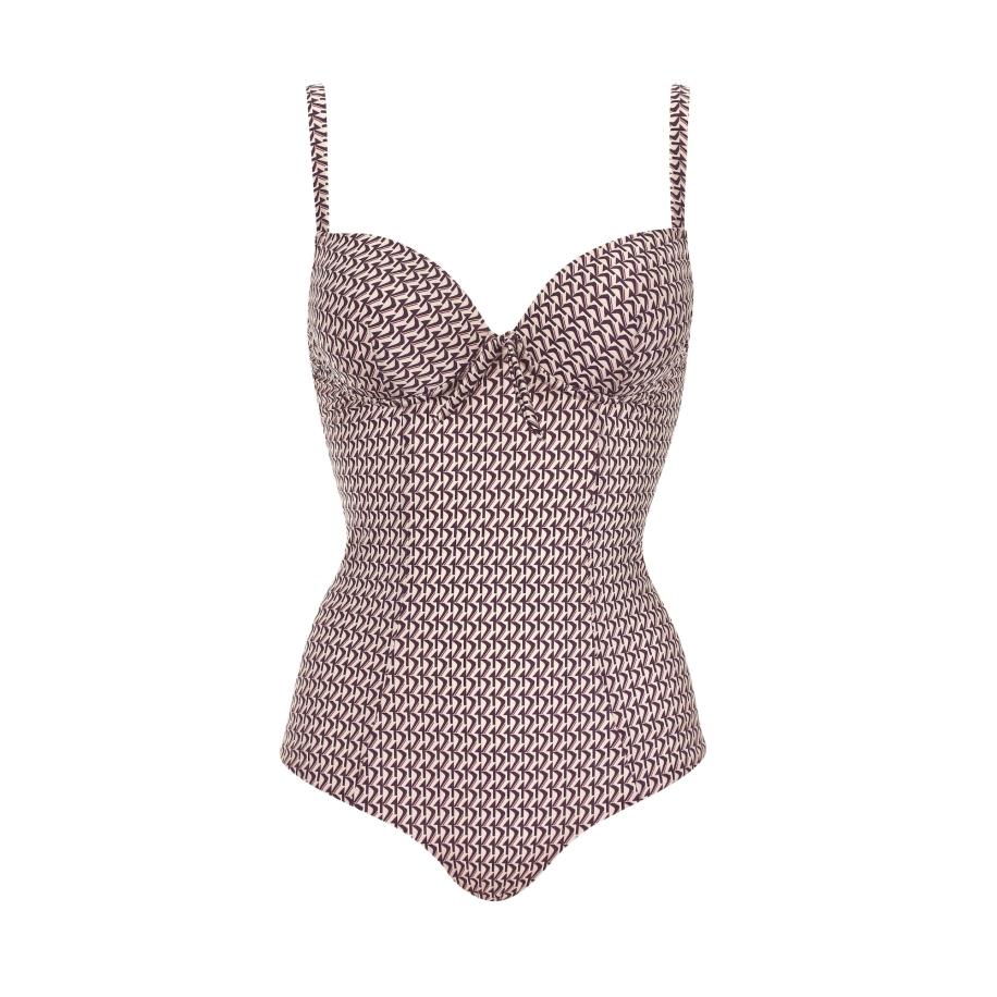 OLYMPIA OLYMPIA Badpak wijnrood / wit -