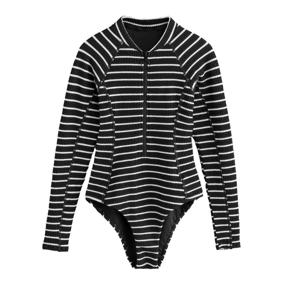 Next Next Badpak zwart / wit -