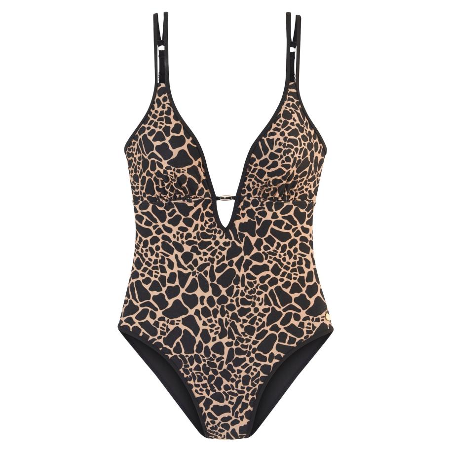 Lascana LASCANA Badpak beige / zwart -