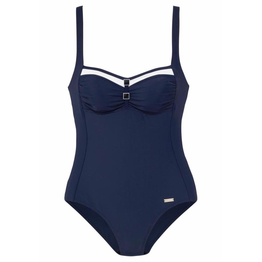 Lascana LASCANA Shaping-badpak navy / wit -