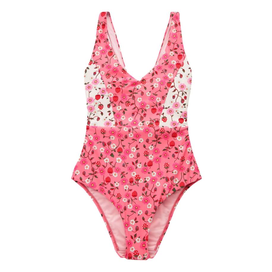 Next Next Badpak groen / pink / rood / wit -