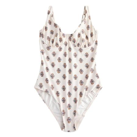 Next Next Badpak lichtbeige / oranje / rood / zwart