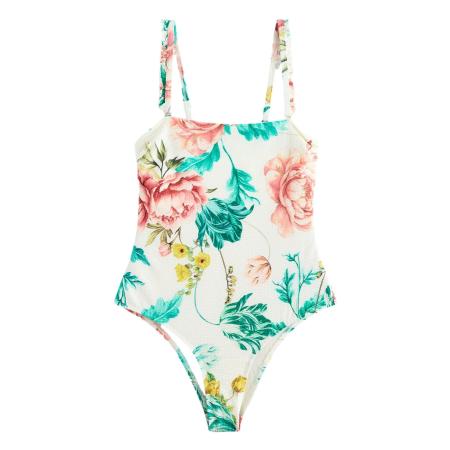 Next Next Badpak crème / turquoise / donkergroen / oudroze