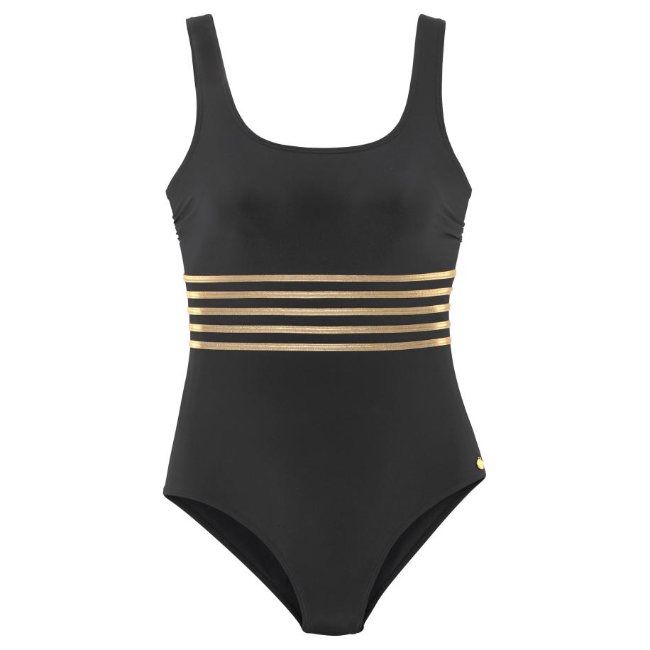 Lascana LASCANA Badpak donkerbeige / goud / zwart -