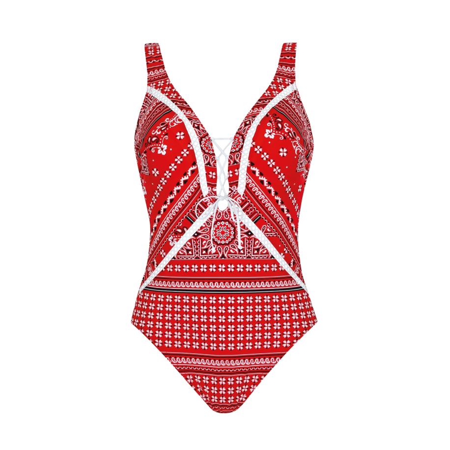 Sunflair SUNFLAIR Badpak rood / zwart / wit -