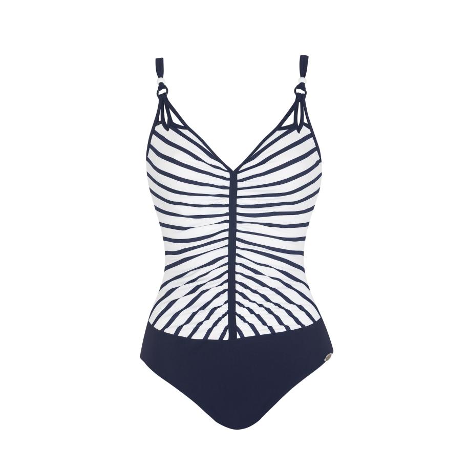 Sunflair SUNFLAIR Badpak donkerblauw / wit -