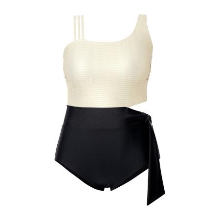 Ulla Popken Ulla Popken Badpak zwart / wit