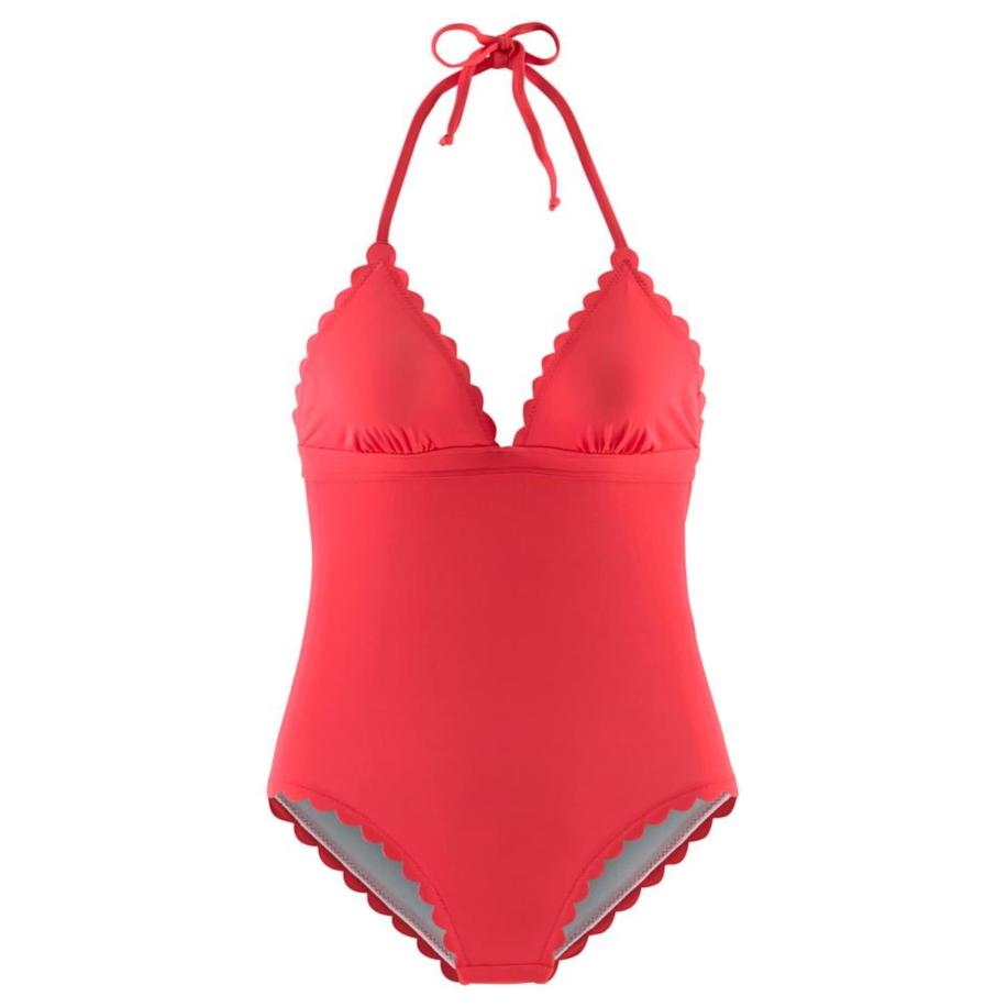 Lascana LASCANA Badpak Scallop rood -