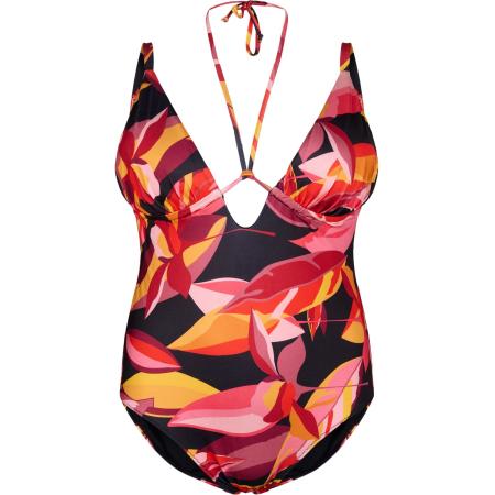 Zizzi Swim by Zizzi Badpak Syrsa geel / pink / knalrood / zwart