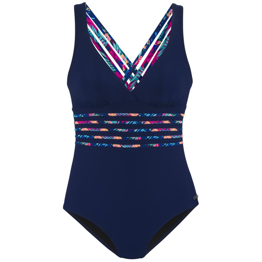 Lascana LASCANA Badpak navy / turquoise / kobaltblauw / neonroze -