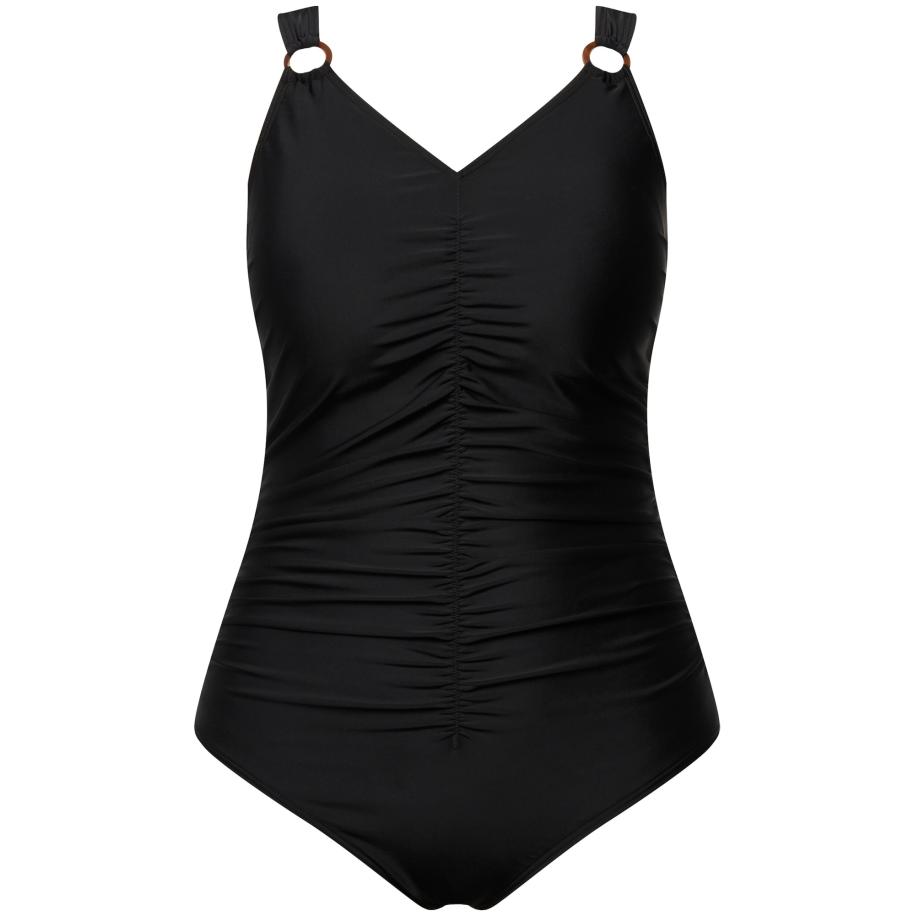 Ulla Popken Ulla Popken Badpak bruin / zwart -