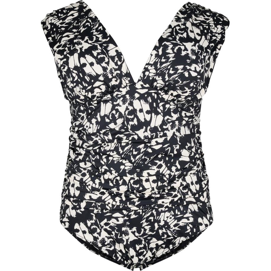 Zizzi Swim by Zizzi Badpak Skipa zwart / wit -