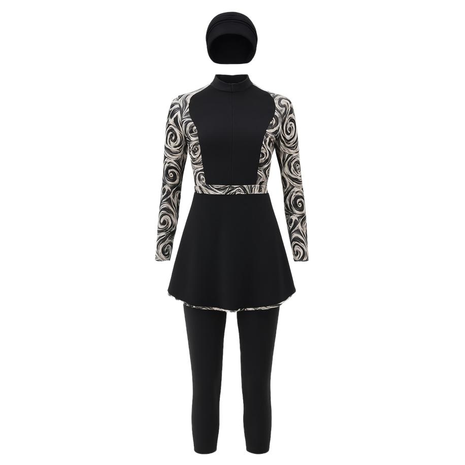 C&City C&City Badpakjurk beige / spar / zwart -