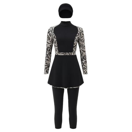 C&City C&City Badpakjurk beige / spar / zwart