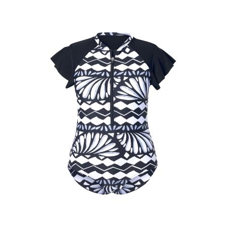 Ulla Popken Ulla Popken Badpak zwart / wit