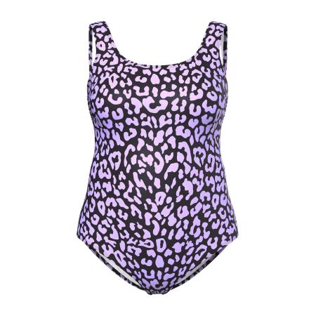 Ulla Popken Ulla Popken Badpak lichtlila / zwart