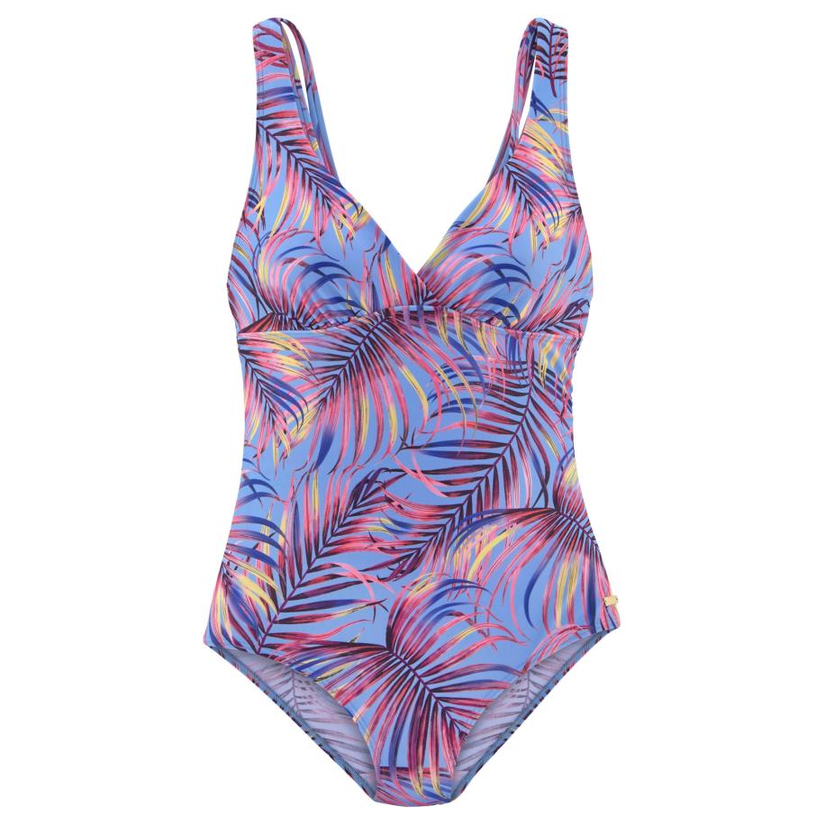 Lascana LASCANA Badpak lichtblauw / donkerblauw / geel / pink -